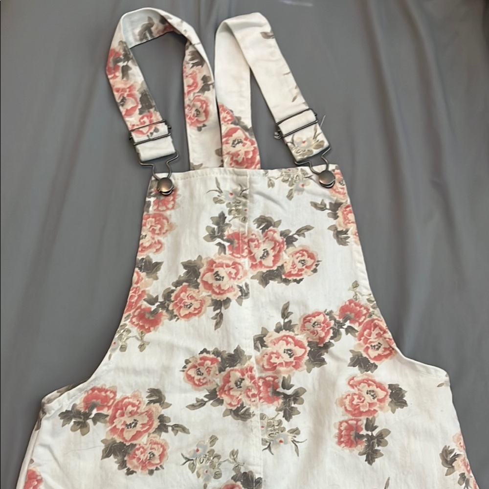 Floral Print Overalls